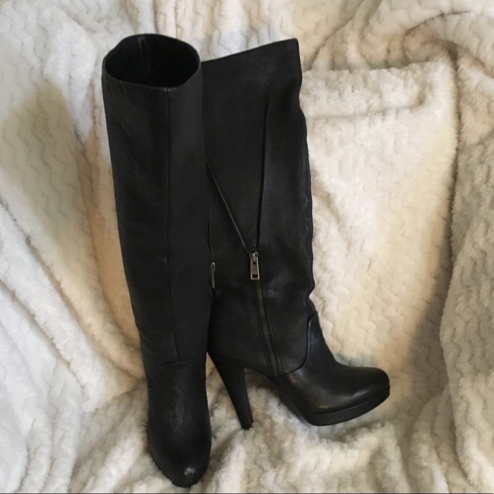 👢JESSICA SIMPSON TALL BLACK LEATHER BOOTS 👢
